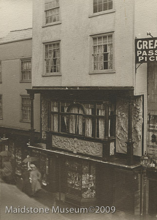 Old House in Bank Street Maidstone with 17th Cent, plaster decoration