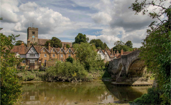 2 - Aylesford bridge and church