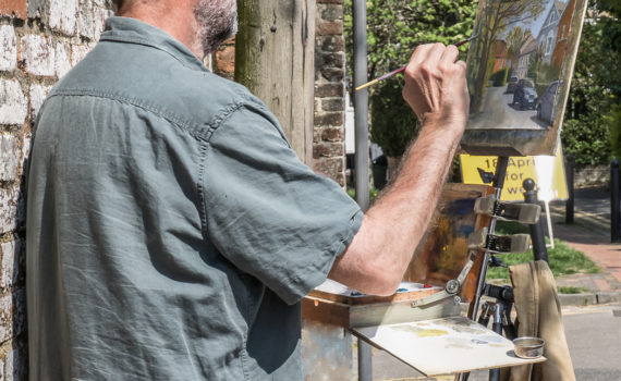 11 Painter painting house
