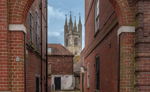 59 A Glimpse of St Mary's Church Tower